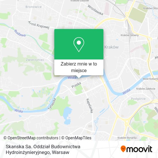 Mapa Skanska Sa. Oddział Budownictwa Hydroinżynieryjnego