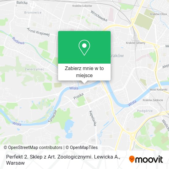 Mapa Perfekt 2. Sklep z Art. Zoologicznymi. Lewicka A.