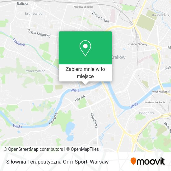 Mapa Siłownia Terapeutyczna Oni i Sport