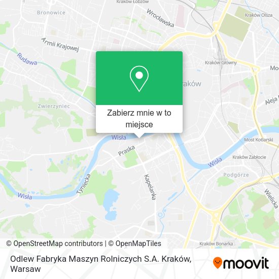 Mapa Odlew Fabryka Maszyn Rolniczych S.A. Kraków