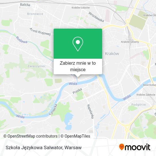 Mapa Szkoła Językowa Salwator