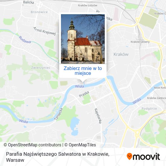 Mapa Parafia Najświętszego Salwatora w Krakowie