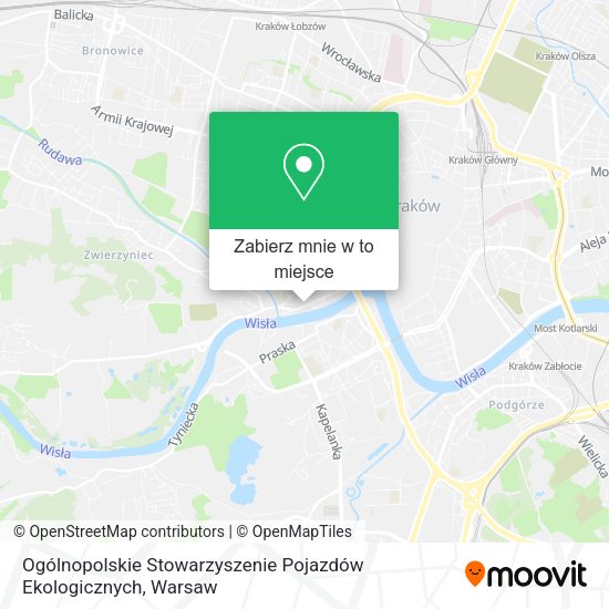 Mapa Ogólnopolskie Stowarzyszenie Pojazdów Ekologicznych