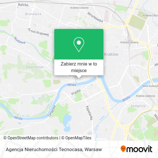 Mapa Agencja Nieruchomości Tecnocasa