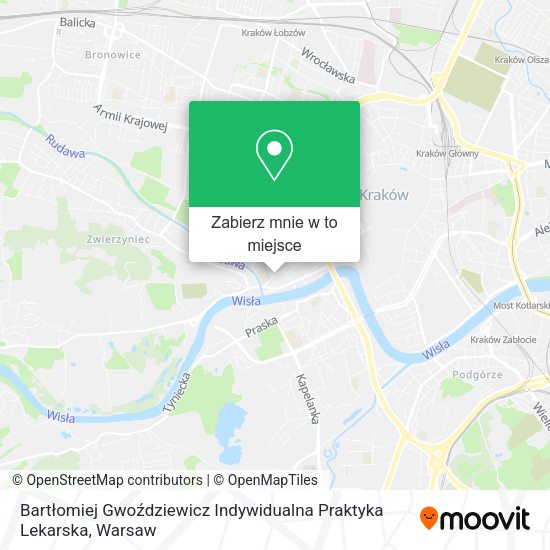 Mapa Bartłomiej Gwoździewicz Indywidualna Praktyka Lekarska