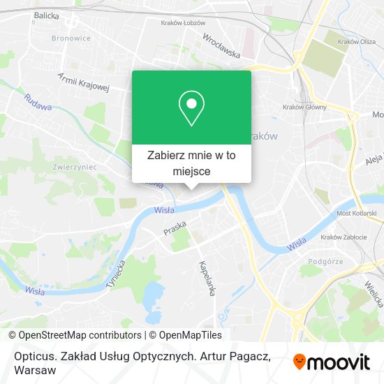 Mapa Opticus. Zakład Usług Optycznych. Artur Pagacz