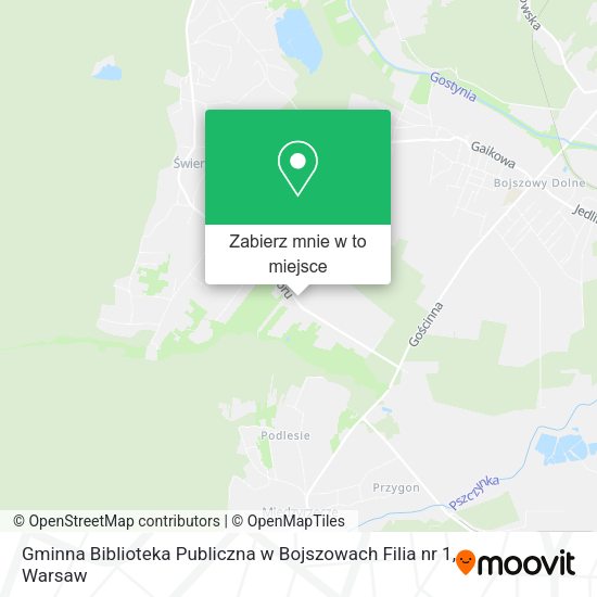 Mapa Gminna Biblioteka Publiczna w Bojszowach Filia nr 1