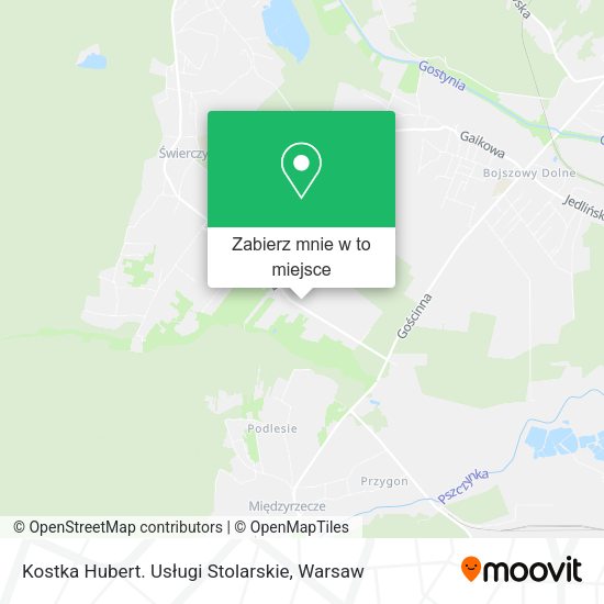 Mapa Kostka Hubert. Usługi Stolarskie