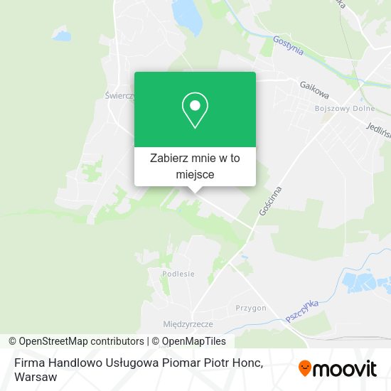 Mapa Firma Handlowo Usługowa Piomar Piotr Honc