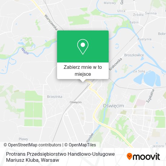 Mapa Protrans Przedsiębiorstwo Handlowo-Usługowe Mariusz Kluba