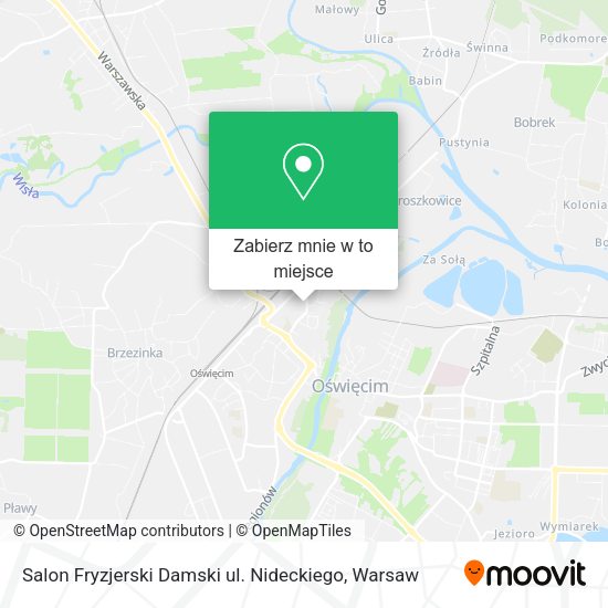 Mapa Salon Fryzjerski Damski ul. Nideckiego