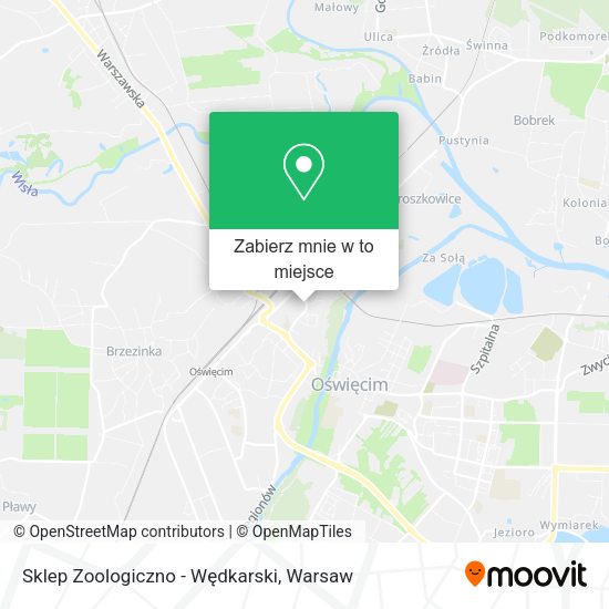 Mapa Sklep Zoologiczno - Wędkarski