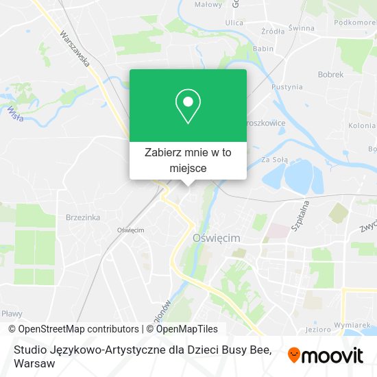 Mapa Studio Językowo-Artystyczne dla Dzieci Busy Bee