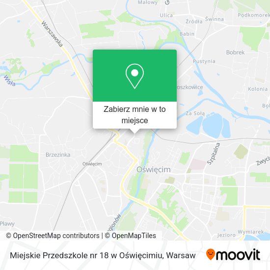 Mapa Miejskie Przedszkole nr 18 w Oświęcimiu