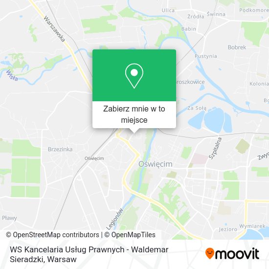 Mapa WS Kancelaria Usług Prawnych - Waldemar Sieradzki