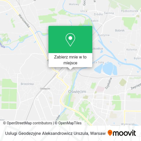 Mapa Usługi Geodezyjne Aleksandrowicz Urszula