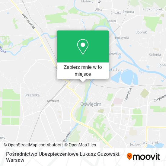 Mapa Pośrednictwo Ubezpieczeniowe Łukasz Guzowski