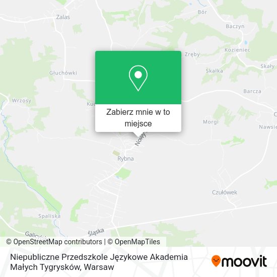 Mapa Niepubliczne Przedszkole Językowe Akademia Małych Tygrysków