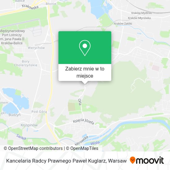 Mapa Kancelaria Radcy Prawnego Paweł Kuglarz