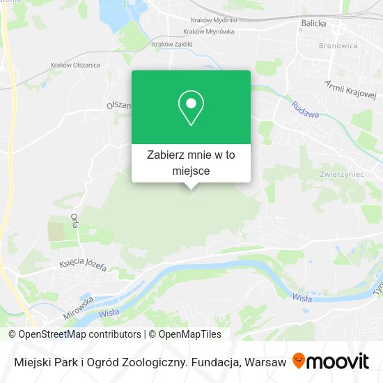 Mapa Miejski Park i Ogród Zoologiczny. Fundacja