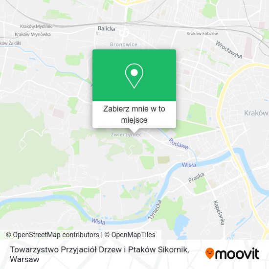 Mapa Towarzystwo Przyjaciół Drzew i Ptaków Sikornik