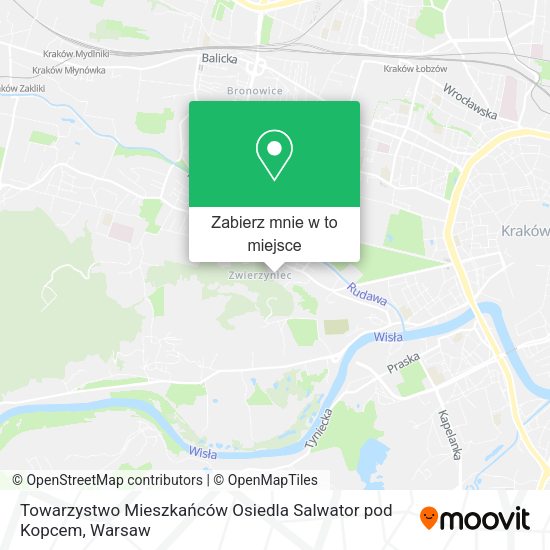 Mapa Towarzystwo Mieszkańców Osiedla Salwator pod Kopcem