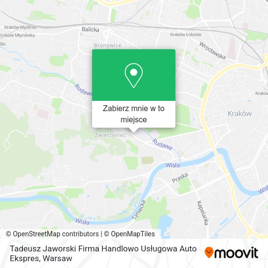 Mapa Tadeusz Jaworski Firma Handlowo Usługowa Auto Ekspres