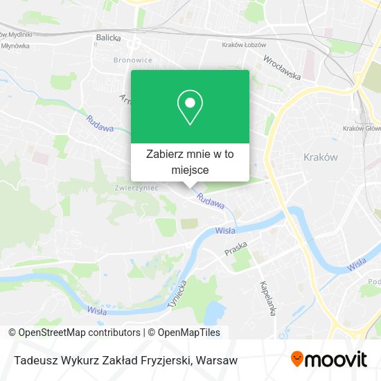 Mapa Tadeusz Wykurz Zakład Fryzjerski