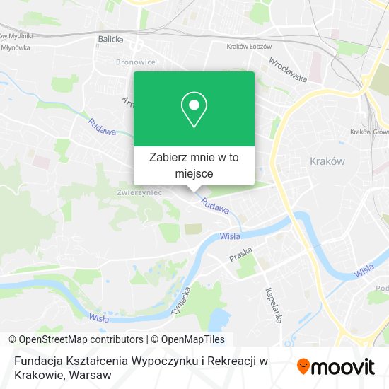 Mapa Fundacja Kształcenia Wypoczynku i Rekreacji w Krakowie