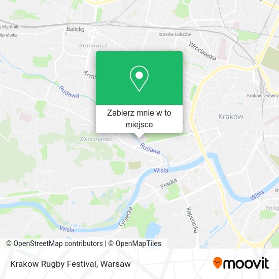 Mapa Krakow Rugby Festival