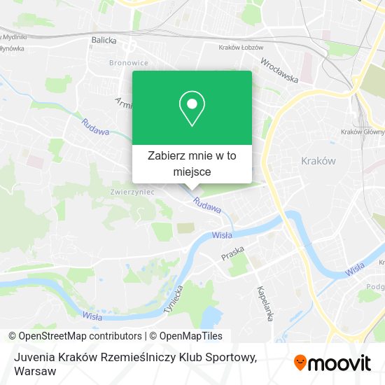 Mapa Juvenia Kraków Rzemieślniczy Klub Sportowy