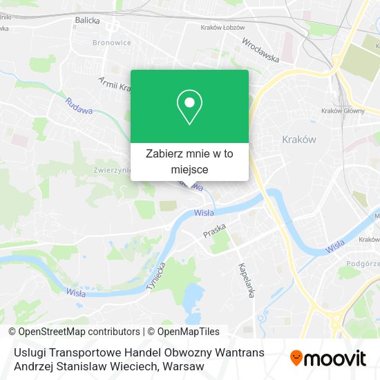 Mapa Uslugi Transportowe Handel Obwozny Wantrans Andrzej Stanislaw Wieciech