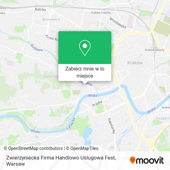 Mapa Zwierzyniecka Firma Handlowo Uslugowa Fest