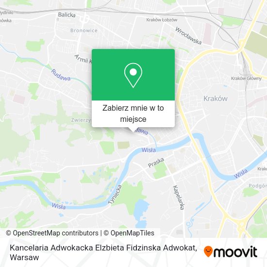 Mapa Kancelaria Adwokacka Elzbieta Fidzinska Adwokat