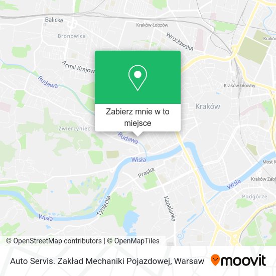 Mapa Auto Servis. Zakład Mechaniki Pojazdowej