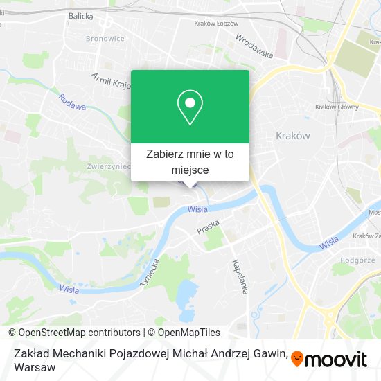 Mapa Zakład Mechaniki Pojazdowej Michał Andrzej Gawin