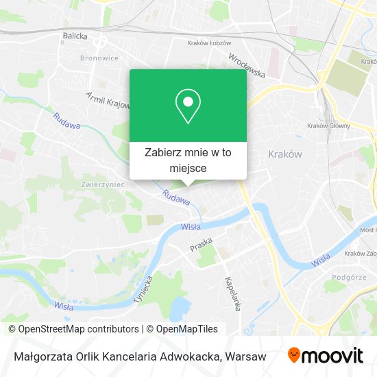 Mapa Małgorzata Orlik Kancelaria Adwokacka