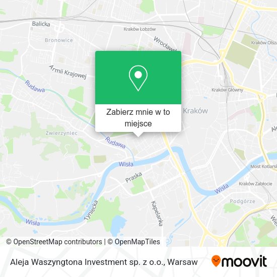 Mapa Aleja Waszyngtona Investment sp. z o.o.