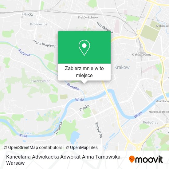 Mapa Kancelaria Adwokacka Adwokat Anna Tarnawska