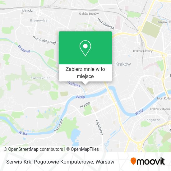 Mapa Serwis-Krk. Pogotowie Komputerowe