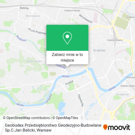 Mapa Geobudex Przedsiębiorstwo Geodezyjno-Budowlane Sp.C.Jan Balicki