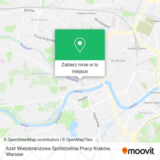 Mapa Azet Wielobranżowa Spółdzielnia Pracy Kraków