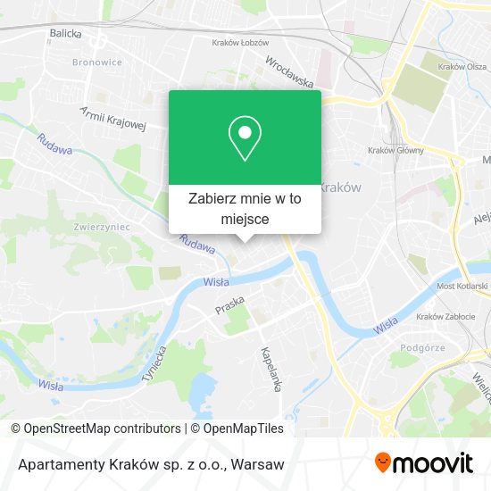 Mapa Apartamenty Kraków sp. z o.o.