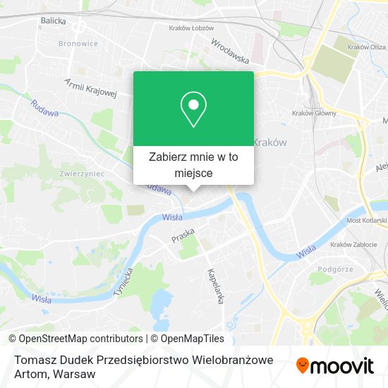 Mapa Tomasz Dudek Przedsiębiorstwo Wielobranżowe Artom