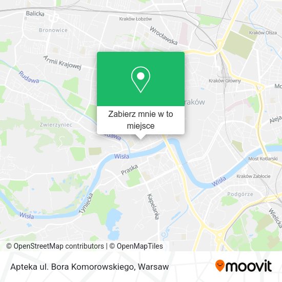 Mapa Apteka ul. Bora Komorowskiego