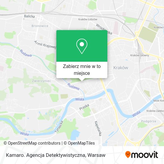 Mapa Kamaro. Agencja Detektywistyczna