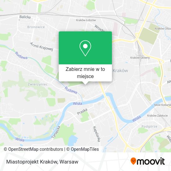 Mapa Miastoprojekt Kraków