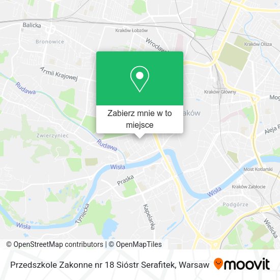 Mapa Przedszkole Zakonne nr 18 Sióstr Serafitek