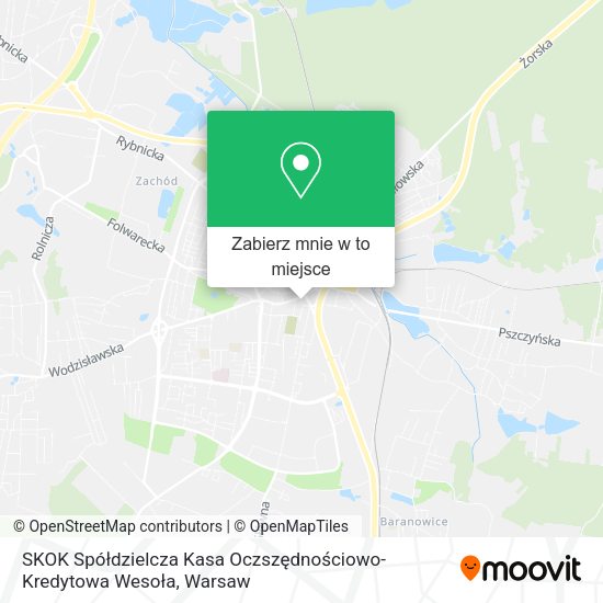 Mapa SKOK Spółdzielcza Kasa Oczszędnościowo-Kredytowa Wesoła