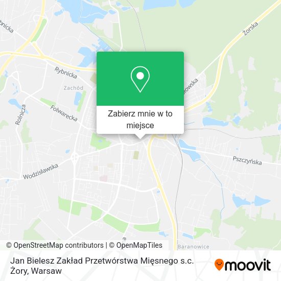 Mapa Jan Bielesz Zakład Przetwórstwa Mięsnego s.c. Żory